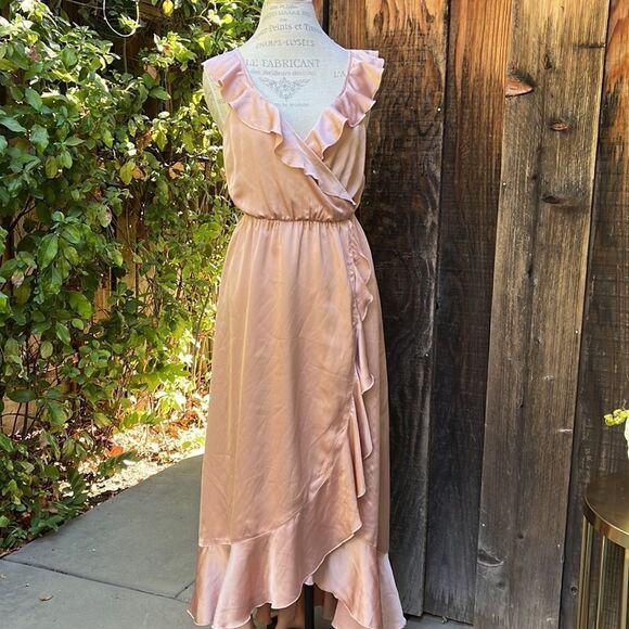 FAUX WRAP BRIDESMAID DRESS, Size 4 - Picture 3 of 12